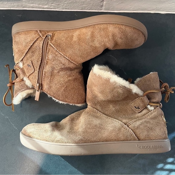 UGG Koolaburra sz 6 chestnut suede lined boots - Picture 10 of 15